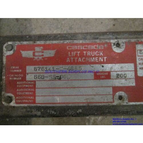 Cascade 55D-SS-06A Side Shift Bracket Hyster S60XL Forklift 5500 LBS Class II - Attachments