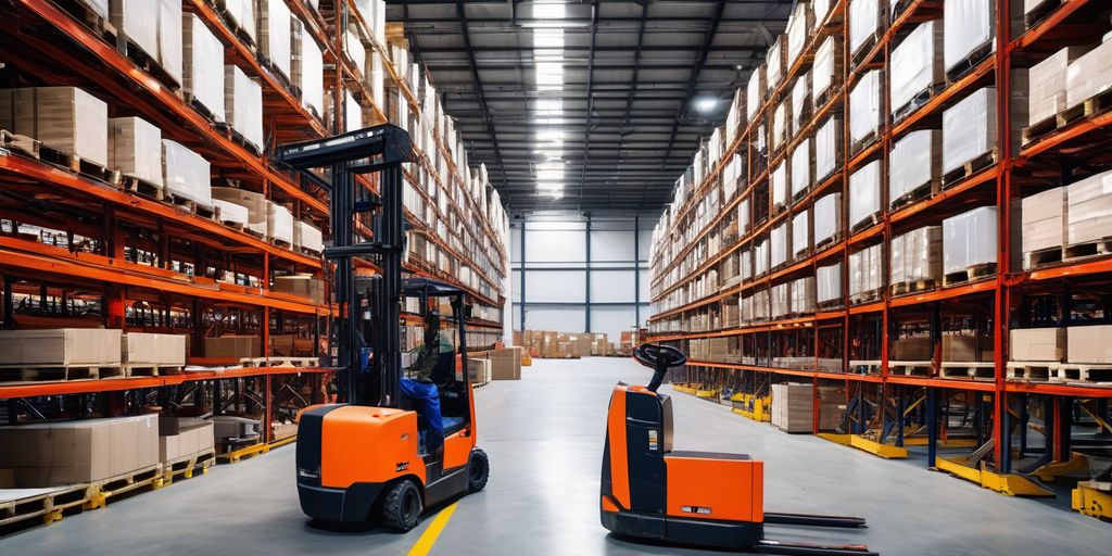 forklift maintenance inspection in warehouse